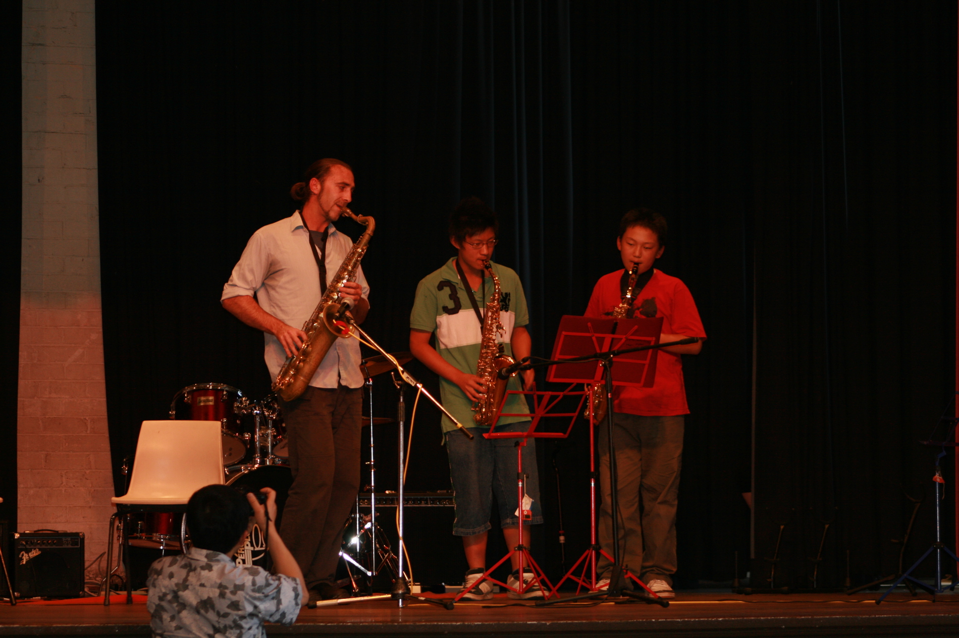 Wayne Rigby Saxophone Teacher Christopher Lee Saxophone Student Andrew Wang Saxophone Student